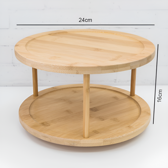 Two Tier Wooden Turntable